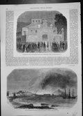 Old Print Illumination Palace Brazilian Consul Town Macao Ship Line Shore