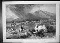 Original Old Antique Print Entry Tombs Emperors China Camels Elephants 19th