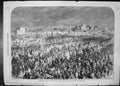 Original Old Antique Print Popular Banquet Given Emperor Russia Moscow 19th