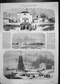 Old Antique Print Church Otschakoff Ruins Fort Nicolaief Burnt Russians