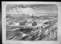 Original Old Antique Print Docks Town Sebastopol M Robertson Harbour Bay