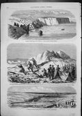Antique Old Print Monastery St George Sebastopol Bay Kamiesh Fighters Foot