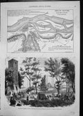 Old Print Map Siege Silistrie Bivoac 3Rd Batallion Siers Isle Serail And