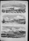 Antique Old Print Ukrania Ghelindehik Kabardinski Russian Military Black Sea