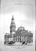 Old New Municipal Offfices Liverpool Mr Robson Architect Exterior 1869 19th