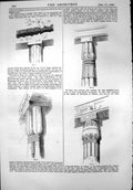 Antique Print Columns Architraves Designs Developed From Natural Forms 1869