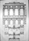 Old New Polytechnic Institute Munich Front Elevation Floor Plans 1870 Victorian