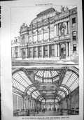 Old Premiated Design Corn Exchange Mark Lane Wh Crossland Architect 1870 19th