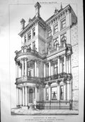 Old Print Architecture Park Lane No 20 Being Erected Jt Wimperis Architect 1870