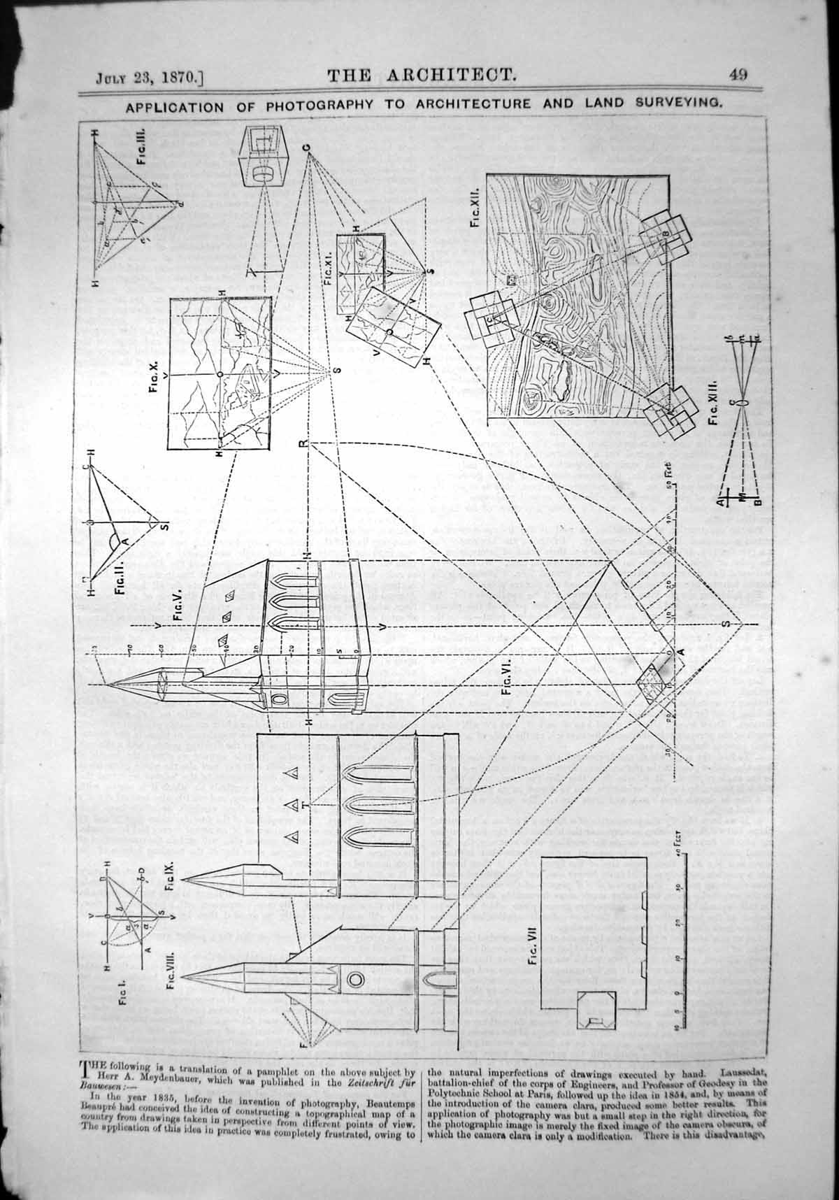 Old Application Photography Architecture Land Surveying Diagrams 1870 Victorian