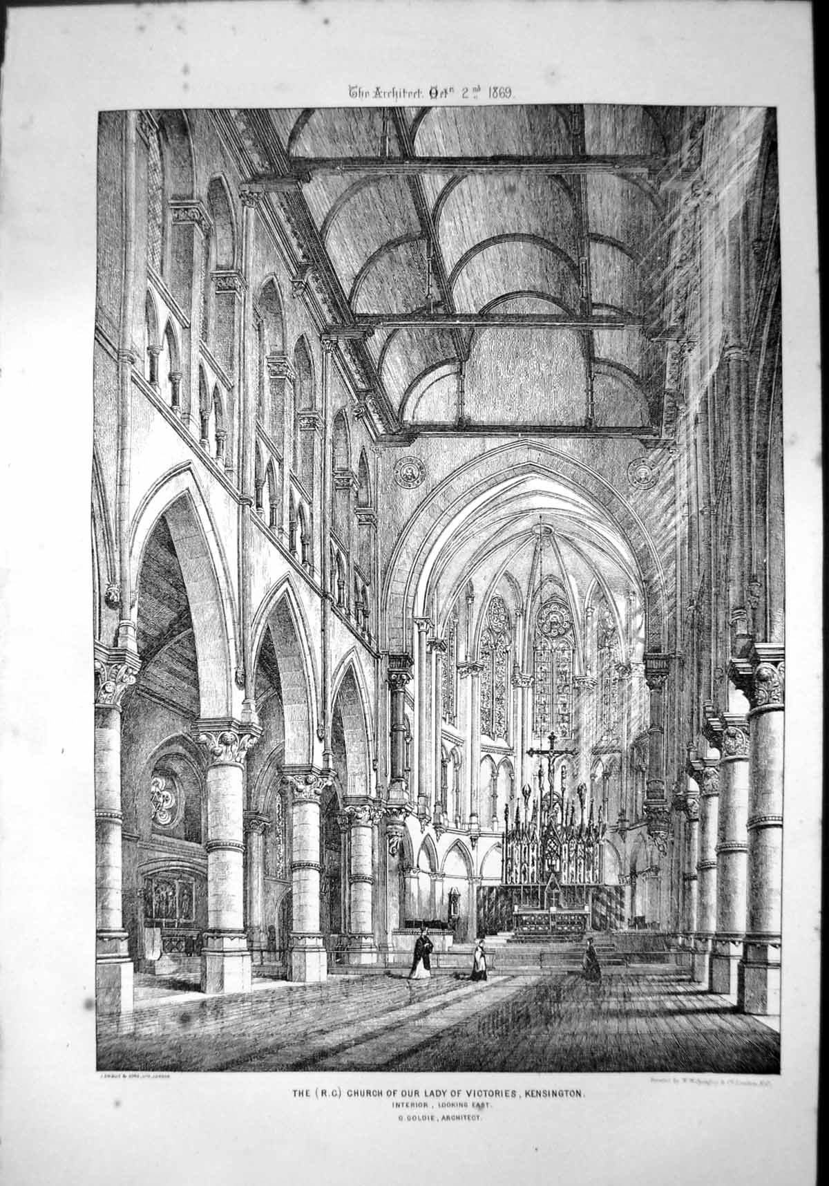 Old Rc Church Our Lady Victories Kensington Interior East G Gie 1869 Victorian