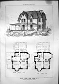 Old Villa Near New York Us Exterior View Ground First Floor Plans 1871 19th