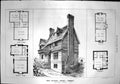 Old Print New Cottage Witley Surrey Ralph Neville Perspective Plans 1872 19th