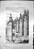 Old Chapelle Du Chateau De Vincennes Nr Paris Perspective Chapel 1872 Victorian