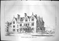 Antique Old Print Abermaide House Nr Aberystwith John P Seddon Architect 1872