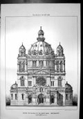 Old Design Church Sacre Coeur Montmartre R P Spiers & C J Phipps 1874 Victorian