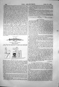 Original Old Antique Print Plan Church Benches Place Keep Hats 1869 Victorian