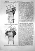 Antique Print Karnac Design Sir Gardner Wilkinson Lines Stems Papyrus 1869 19th