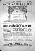 Antique Print Victoria Marble Works Haines Lead Encased Block Tin Pipe 1870