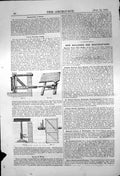 Original Old Antique Print Pains Flooring Cramp Joists Flooring Boards 1870