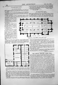 Antique Old Print Ground Plans Magdalen Hospital St Marys Church Strood 1870