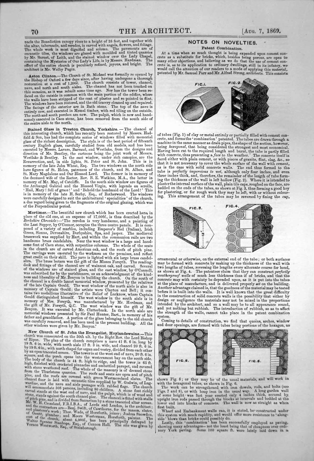 Antique Old Print Tubes Clay Metal Filled Cement Patent S Parr A Strong 1870