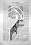 Old Antique Print History Principles Gothic Roofs Example Carvings 1871 19th