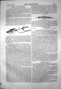 Original Old Antique Print Patent Water Tight Ridge Hip Slates Roofs 1871 19th