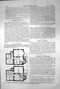 Antique Old Print House Northampton Billing Road Ground First Floor Plan 1871