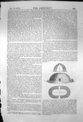 Antique Old Print Discoveries Rome Fort Wall Two Doors Remains Cloghans 1872