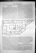 Old Antique Print Plan Site Surrey Chapel Meads Row Westminster Road 1874 19th