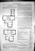 Antique Old Print House Farinton Near Preston Ground Plan Chamber Plan 1874