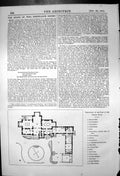 Original Old Antique Print Story Paul Gandelaus House Plan Ground Floor 1874