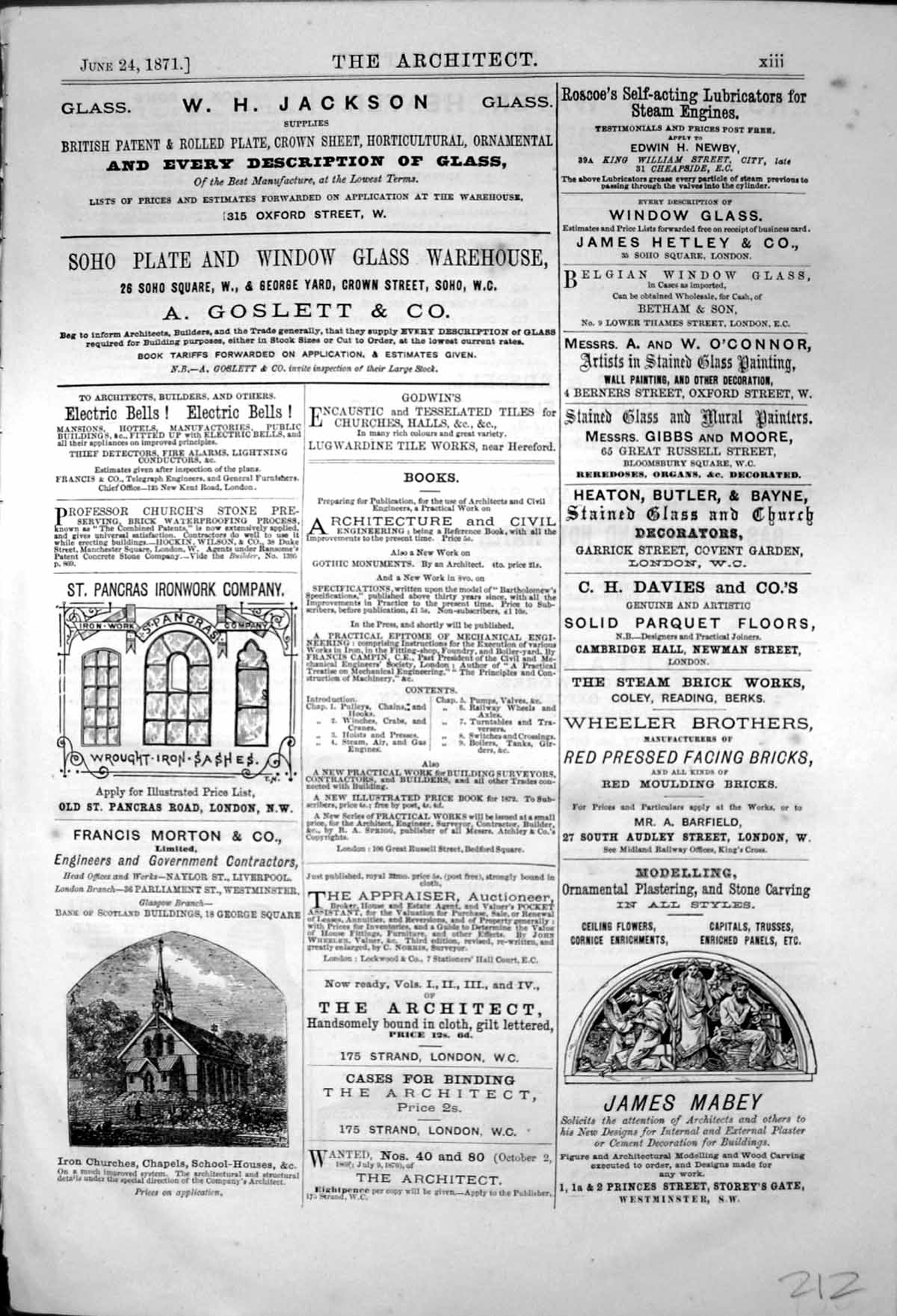 Old James Mabey Plastering Stone Carving Cottam Staircases Roofing 1871 19th