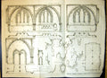 Old Print Architecture Selby Abbey Church 1871 Windows South Aisle Choir 19th