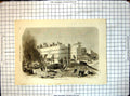 Original Old Antique Print All Round World Cremation Ghat Calcutta