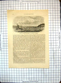 Antique Old Print All Round World Attack British War Steamer Natives Andaman