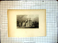 Original Old Antique Print Llanercost Priory Cumberland Exterior View