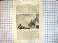 Original Old Antique Print All Round World Lake Baikal Rowing Boat