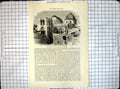 Original Old Antique Print All Round World Church Holy Sepulchre Jerusalem 19th