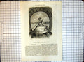 Original Old Antique Print All Round World Chinese Boat 19th Century
