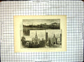 Original Old Antique Print Chichester General View Cathedral East Market Cross