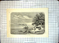 Original Old Antique Print All Round World Ferry Rio Colorado Natives Raft