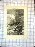 Original Old Antique Print All Round World Bill Williams Fork