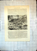 Original Old Antique Print All Round World Claim California Hose Water