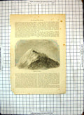 Original Old Antique Print All Round World Crater Orizava