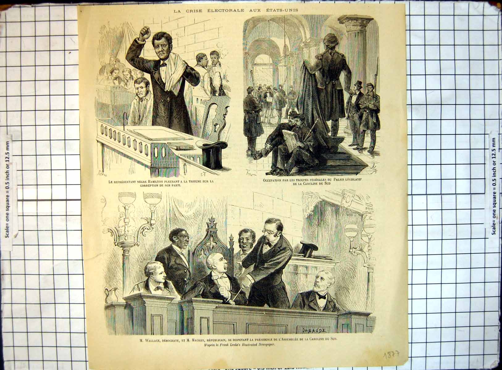 Old Electoral Crisis United States Negro Hamilton Federal Troops Pala