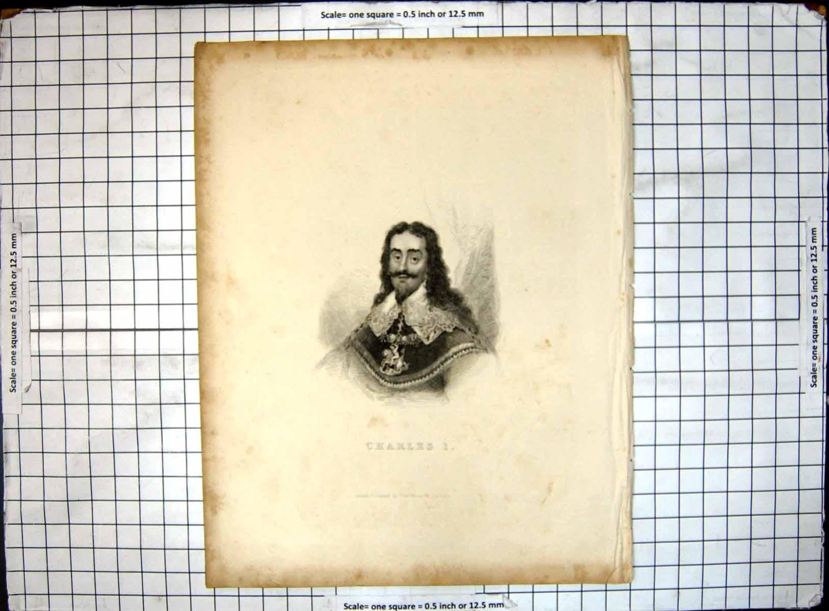 Antique Print Portrait CharlesLondon Published George Virtue 26 Ivy Lane