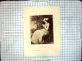 Original Old Antique Print Temptress Lady Hat Sitting Photo G Leitch London