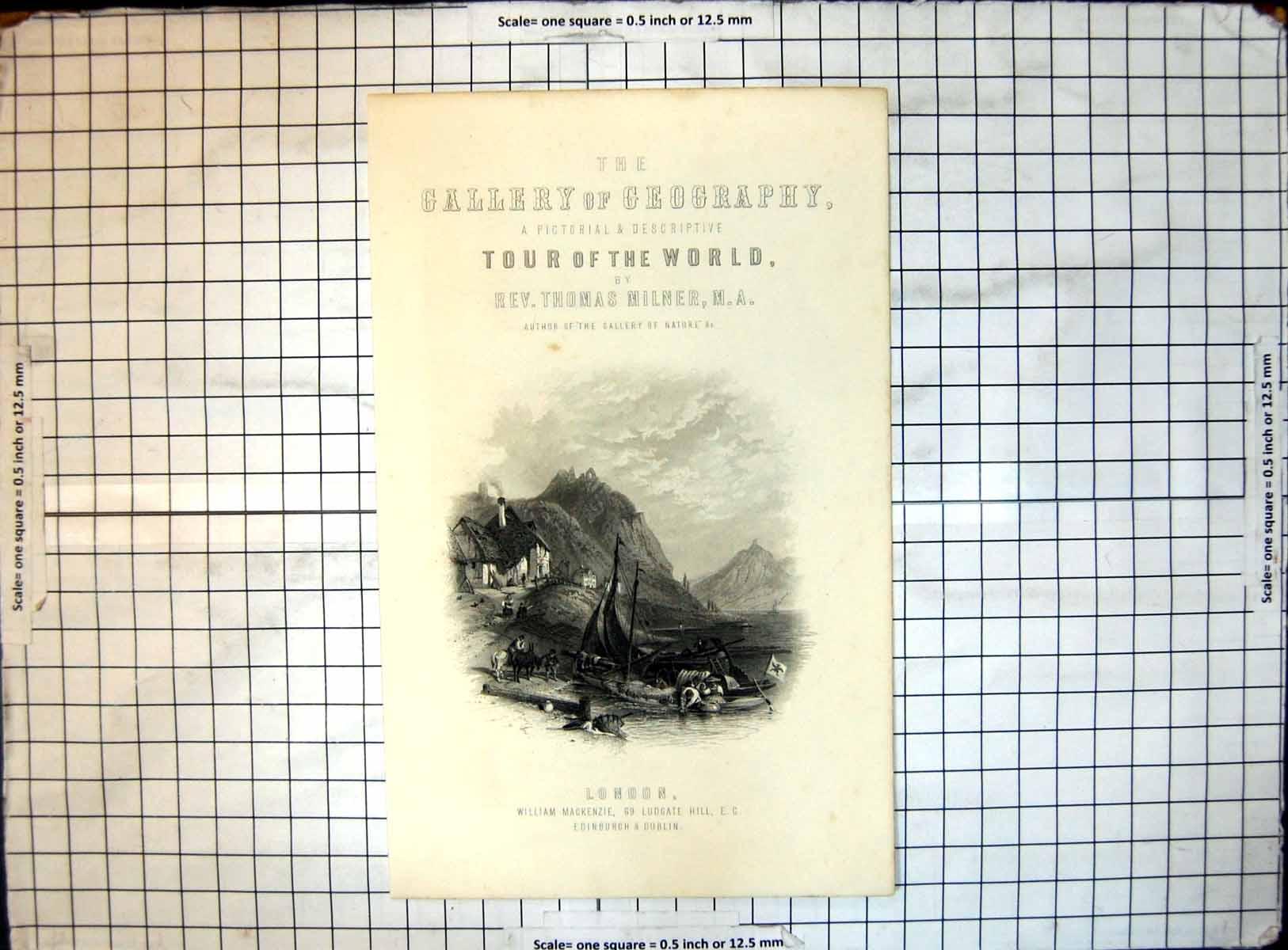 Old Print Gallery Geography Tour World Rev Thomas Milner House Boats 1502